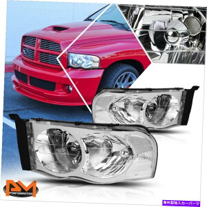 US�w�b�h���C�g 02-05�h�b�WRAM 1500-3500�N�����n�E�W���O�w�b�h���C�g�N���A�R�[�i�[�M�������v For 02-05 Dodge Ram 1500-3500 Chrome Housing Headlight Clear Corner Signal Lamps