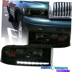 US�w�b�h���C�g 1994�N����2002�N��RAM 1500/2500/3500�u���b�N�X���[�N�v���W�F�N�^�[�w�b�h���C�g For 1994-2002 Ram 1500/2500/3500 Black Smoke Projector Headlights