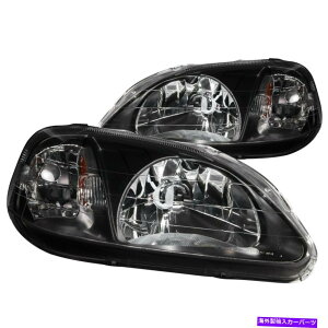 USwbhCg Anzo USA 121070NX^wbhCgZbg99-00VrbNɃtBbg Anzo USA 121070 Crystal Headlight Set Fits 99-00 Civic