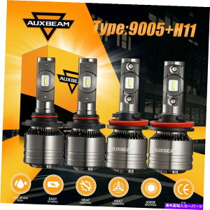 USwbhCg 4{LEDwbhCgdϊLbg9005 H11nC[r[邢6000K 4X LED Headlight Bulbs Conversion Kit 9005 H11 High Low Beam Bright White 6000K