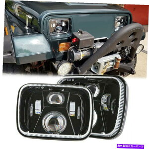 US�w�b�h���C�g 2�s�[�X250W 5×7�C���`LED�w�b�h���C�g7×6�����r�[���w�b�h�����v�����[�r�[��F5 2PCS 250W 5x7 Inch Led Headlights 7x6 Sealed Beam Headlamp with High Low Beam F5�y���s�A���i�z