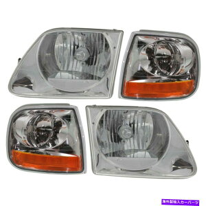 USwbhCg F150gbNF250 LHRH FORD F-150̂߂4̍ẼI[gCgLbg Auto Light Kits Set of 4 Left-and-Right for F150 Truck F250 LH & RH Ford F-150