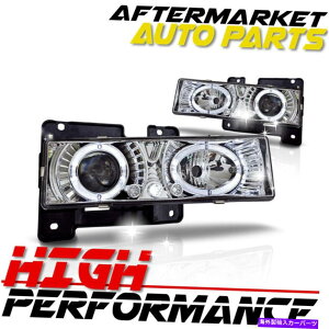 USwbhCg 1992N1999NGMC Yukon HalovWFN^[wbhCgN[/NA For 1992-1999 GMC Yukon Halo Projector Headlight Chrome / Clear