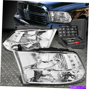 US�w�b�h���C�g 09-18 RAM 1500 2500 3500�N�����n�E�W���O�N���A�R�[�i�[�w�b�h���C�g�����v+�c�[���Z�b�g FOR 09-18 RAM 1500 2500 3500 CHROME HOUSING CLEAR CORNER HEADLIGHT LAMP+TOOL SET