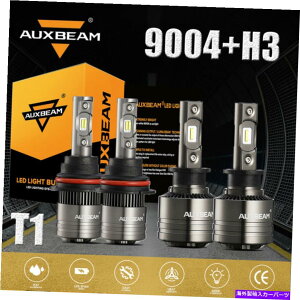 USwbhCg AuxBeam 9004 + H3 LEDwbhCgdLbg6500K HI LOr[tHOCg70W 8000LM AUXBEAM 9004+H3 LED Headlight Bulbs Kit 6500K Hi Lo Beam & Fog Light 70W 8000LM