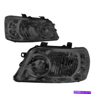 USwbhCg N[nEWO/X[NYOEtN^[wbhCg04-06g^nC_ Chrome Housing/Smoke Lens OE Reflector Headlight For 04-06 Toyota Highlander