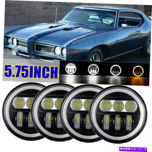 USwbhCg 5.75 "LED Hi-LOvWFN^[wbhCgBMW̃r[^[M܂528i 325e 5.75" LED HI-LO Projector Headlights Sealed Beam Turn Signal For BMW 528i 325e