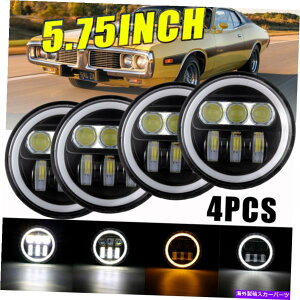 USwbhCg 45 3/4 "5.75" LEDwbhCgPontiac Grand Plymouth Oldsmobile 4pcs 5 3/4" 5.75" LED Headlights Amber DRL for Pontiac Grand Plymouth Oldsmobile
