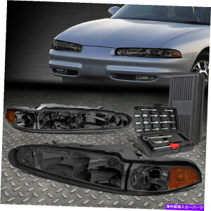 USwbhCg 98-02I[Y[r̂inEWOߐF̃wbhCg+c[Zbg FOR 98-02 OLDSMOBILE INTRIGUE SMOKED HOUSING AMBER CORNER HEADLIGHTS+TOOL SET