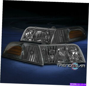 US�w�b�h���C�g 1998 - 2011�N�t�H�[�h�N���E���r�N�g���A�w�b�h���C�g�w�b�h�����vW /�R�[�i�[�^�[���V�O�i���X���[�N FOR 1998-2011 FORD CROWN VICTORIA HEADLIGHT HEADLAMP W/CORNER TURN SIGNAL SMOKE�y���s�A���i