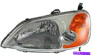 USwbhCg 2001-2003z_VrbNHO2502116C̉^]ґNAYwbhCg Driver Side Clear Lens Headlight for 2001-2003 Honda Civic HO2502116C
