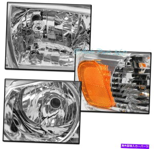USwbhCg 01-02g^J[pNwbhCg+R[i[vW / LED DRLLbg FOR 01-02 TOYOTA COROLLA REPLACEMENT CHROME HEADLIGHT +CORNER LAMP W/LED DRL KIT
