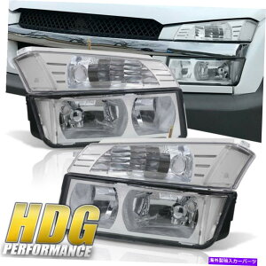 USwbhCg 02-06AoVFp̃NAMChrome쓮wbhCgvi{fBNbfBOj Clear Signal Chrome Driving Head Light Lamp For 02-06 Avalanche (Body Cladding)