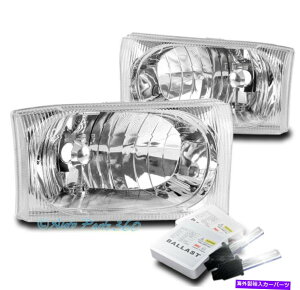 US�w�b�h���C�g 99-04 Ford F250 F350 Superduty / 00 +�G�N�X�J�[�V�����N���X�^���w�b�h���C�gW / 6000K HID FOR 99-04 FORD F250 F350 SUPERDUTY/00+ EXCURSION CRYSTAL HEADLIGHTS W/6000K HID�y���s�A���i�z