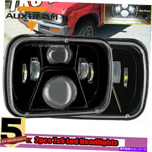 US�w�b�h���C�g 2�s�[�X220W 7×6 LED�V�[���r�[���u���b�NH6054 H6014�J�g�s�b�N�A�b�v�n�[�h�{�b�h�̃t�B�b�g 2pcs 220W 7x6 LED Sealed Beam Black H6054 H6014 Fit For Nissan Pickup Hardbod�y���s�A���i�z