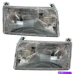 USwbhCg wbhCgZbg92-96tH[hF-150 92-97 F-250ETChW /d Headlight Set For 92-96 Ford F-150 92-97 F-250 Left & Right Side w/ bulb