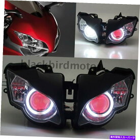 USヘッドライト HONDA CBR1000RR 2008-11のためのヘッドライトアセンブリHID赤の悪魔の天使の目のプロジェクター Headlight Assembly HID Red Demon Angel Eye Projector for Honda CBR1000RR 2008-11