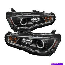 USヘッドライト Spyder Auto 5039392 DRL LEDプロジェクターのヘッドライトがフィット08-14 Lancer Spyder Auto 5039392 DRL LED Projector Headlights Fits 08-14 Lancer