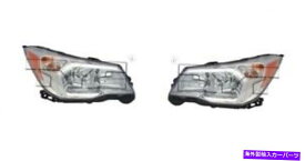 USヘッドライト 14-15 Subaru Forester 2.5Lの左右のハロゲンヘッドライトペア（Chr Bezel） Right and Left Halogen Headlight PAIR For 14-15 Subaru Forester 2.5L (CHR Bezel)