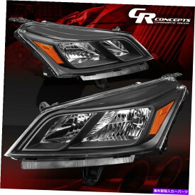 USヘッドライト 2013年から2017年の間のペアブラックハウジングの琥珀色のコーナーファクトリースタイルのヘッドライトトラバース PAIR BLACK HOUSING AMBER CORNER FACTORY STYLE HEADLIGHT FOR 2013-2017 TRAVERSE