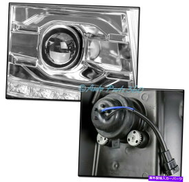 USヘッドライト 07-13のシボレーSilverado LEDストリップクロムプロジェクターヘッドライトランプW / 8K HIDキット FOR 07-13 CHEVY SILVERADO LED STRIP CHROME PROJECTOR HEADLIGHT LAMP W/8K HID KIT