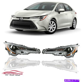 USヘッドライト FIT 2020 2021 TOYOTA COROLLA L LEヘッドライトヘッドランプLEDペアRH LH 2 PCS Fit 2020 2021 Toyota Corolla L LE Headlights Headlamps Led Pair RH LH 2PCS