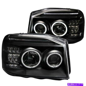 USヘッドライト Nissan Frontier 01-04のためのLEDバーCCFLとAnzo USAプロジェクターのヘッドライトブラック Anzo USA Projector Headlights Black with LED Bar CCFL for Nissan Frontier 01-04