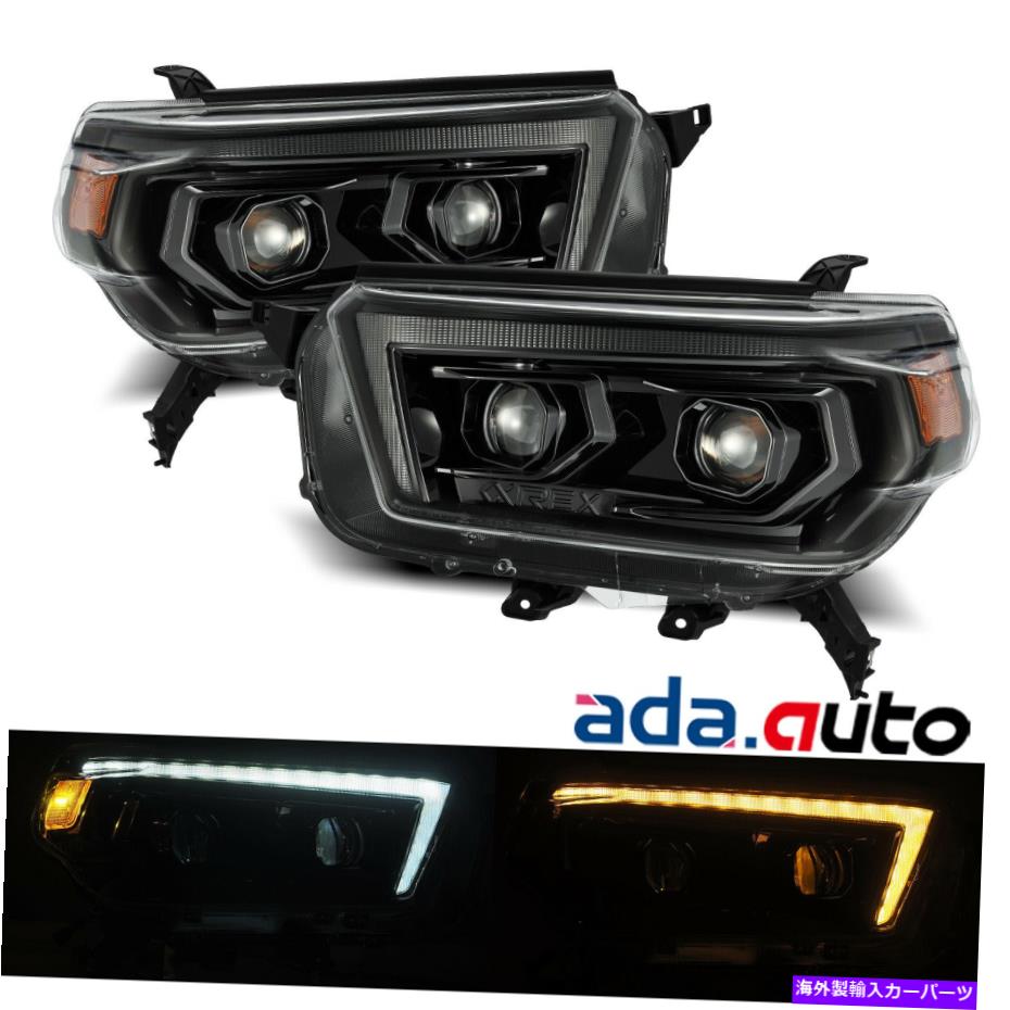USヘッドライト 10-13 TOYOTA 4RUNNER PROシリーズプロジェクターアルファブラックヘッドライトペア For 10-13 Toyota 4Runner PRO-Series Projector Alpha-Black Headlights Pair