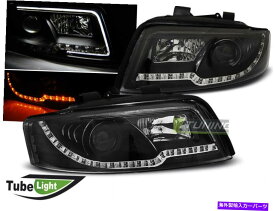 USヘッドライト ヘッドライトLED LTI LITI LITI LITI LITI LITI LITH TUBEはAUDI A4 B6 1994-2000ブラックフレーズ Headlights LED LTI LIGHT TUBE Inside for AUDI A4 B6 1994-2000 Black FreeShip US