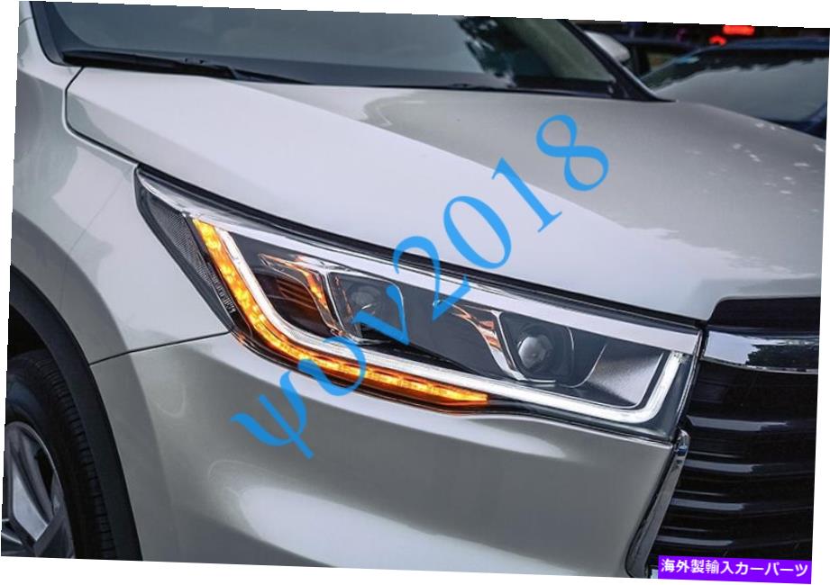 USヘッドライト 1pair LED DRLキセノンヘッドライトヘッドライトランプ2014 2014 15 16S 1Pair LED DRL Xenon Headlights Head Light Lamp For Toyota Highlander 2014 15 16s