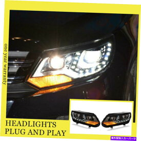 USヘッドライト VW Tiguan HeadlightsダブルキセノンビームHIDプロジェクターLED DRL 2013-2017 For VW Tiguan Headlights Double Xenon Beam HID Projector LED DRL 2013-2017