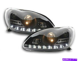 USヘッドライト Mercedes W220 Sクラス2003-2006昼間のランニングライトのためのブラックDRLヘッドライト BLACK DRL HEADLIGHTS FOR MERCEDES W220 S CLASS 2003-2006 DAYTIME RUNNING LIGHT