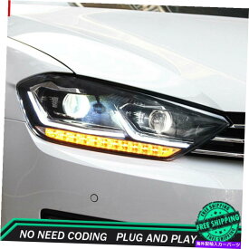 USヘッドライト VW Sportsvanヘッドライトアセンブリ2016-2018 HIDキセノンビームプロジェクターLED DRL For VW Sportsvan Headlight Assemblies 2016-2018 HID Xenon Beam Projector LED DRL