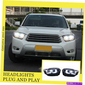 USヘッドライト トヨタハイランダのための08-10 LEDヘッドランプすべてのLEDソースDRLダイナミックなターン For Toyota Highlander 08-10 LED Head Lamps All LED Source With DRL Dynamic Turn