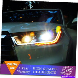 USヘッドライト トヨタハイランダーヘッドライトダブルレンズビームプロジェクターHID LED DRL 2014-2016 For Toyota Highlander Headlight Double Lens Beam Projector HID LED DRL 2014-2016【並行輸入品】