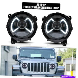 USヘッドライト 2倍のフルLEDプロジェクターヘッドライト18 19ジープ・ルランラーJLヘッドランプエクスプレス 2X Full LED Projector Headlights For 18 19 Jeep Wrangler JL Head Lamps Express