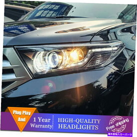 USヘッドライト トヨタハイランダヘッドライトダブルレンズビームプロジェクターHID LED DRL 2011-2013 For Toyota Highlander Headlight Double Lens Beam Projector HID LED DRL 2011-2013