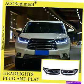 USヘッドライト トヨタハイランダーLEDヘッドランプ用LEDソースDRLダイナミックターン14-16 For Toyota Highlander LED Head Lamps All LED Source With DRL Dynamic Turn 14-16【並行輸入品】