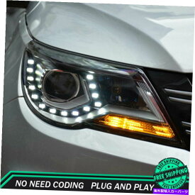 USヘッドライト VW Tiguanヘッドライトアセンブリ2010-2011 HIDキセノンビームプロジェクタLED DRL用 For VW Tiguan Headlight Assemblies 2010-2011 HID Xenon Beam Projector LED DRL