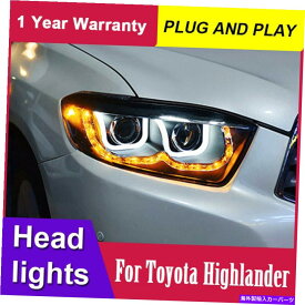 USヘッドライト Toyota Highlander 2008 2009のヘッドライト2009年2010年バイキセノンレンズダブルビームHID Headlights For Toyota Highlander 2008 2009 2010 Bi-Xenon Lens Double Beam HID