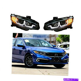 USヘッドライト HONDA CIVIC 2016-2019 HIDキセノンビームプロジェクターLED DRL用ヘッドライトアセンブリ Headlight Assembly For Honda Civic 2016-2019 HID Xenon Beam Projector LED DRL