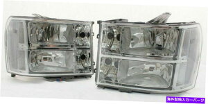 US�w�b�h���C�g 2007�N - 2013 GMC�V�G�����S���ڌ����w�b�h���C�g�Z�b�g�N���A�����Y FOR 2007 - 2013 GMC Sierra Complete Direct Replacement Headlight Set Clear Lens�y���s�A���i�z