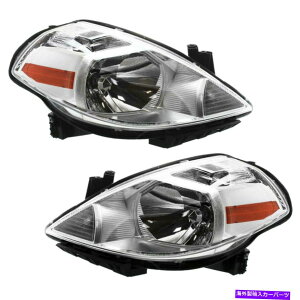 USwbhCg wbhCgwbhvCgvLHRHyA2̃Zbg2i̋t Headlights Headlamps Lights Lamps LH & RH Pair Set of 2 for 07-12 Nissan Versa