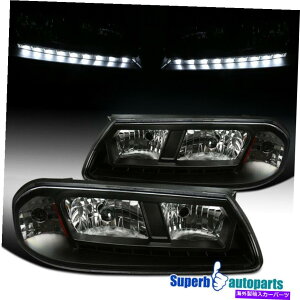 USwbhCg 2000-2005 00-05V{[CpubNwbhCgW / LEDCgXgbv+E For 2000-2005 00-05 Chevy Impala Black Headlights w/ LED Light Strip Left+Right