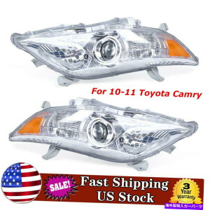 USwbhCg 2010-2011g^JN[wbhCgwbhvAZuyA For 2010-2011 Toyota Camry Chrome Headlights Headlamps Assembly Replacement PAIR
