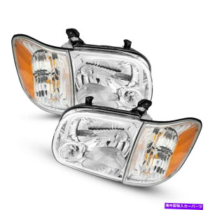 USwbhCg wbhCgwbhv+EtBbg2005 2006g^ch05-07 Sequoia Chrome Headlights Headlamps Left+Right Fit 2005 2006 Toyota Tundra 05-07 Sequoia Chrome