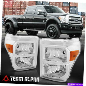 USwbhCg tBbg2011-2016tH[hF250 / F350 / F450 SD [Chrome / Clear]Ao[R[i[wbhCgv Fits 2011-2016 Ford F250/F350/F450 SD [Chrome/Clear] Amber Corner Headlight Lamp