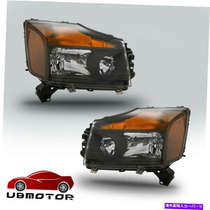 US�w�b�h���C�g 2004-2015���Y�e�B�`��2004-2007 Armada�̂��߂̃h���C�o�[�����q�T�C�h�̃w�b�h���C�g Driver & Passenger Side Headlights for 2004-2015 Nissan Titan 2004-2007 Armada