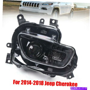 US�w�b�h���C�g 2014-2018�W�[�v�`�F���L�[�n���Q���v���W�F�N�^�[�w�b�h���C�g�w�b�h�����v���h���C�o�[ For 2014-2018 Jeep Cherokee Halogen Projector Headlight Headlamp Left Driver�y���s�A���i�z