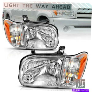 USwbhCg ChromewbhCgwbhv+E+EA2006Ng^ch05-07 Sequoi Chrome Headlights Headlamps Left+Right for 2005 2006 Toyota Tundra 05-07 Sequoi